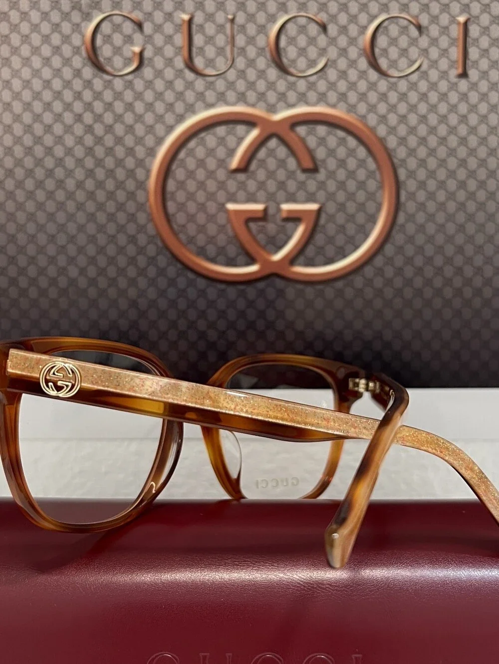 GUCCI GG1305OA Eyeglasses frames in color 003 Havana Tortoise